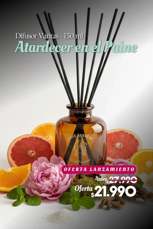 Difusor Varitas 150 ml Atardecer en el Paine [Frutal]