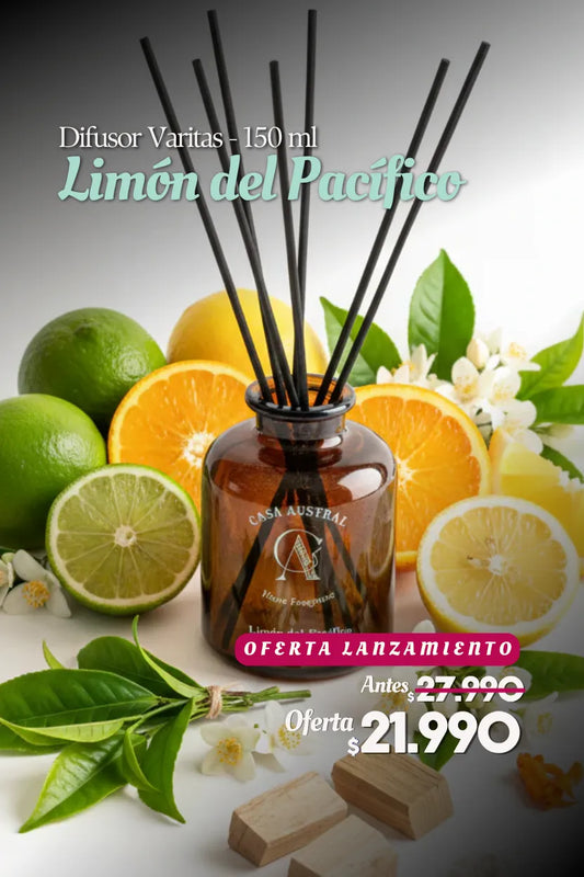 Difusor Varitas 150 ml Limón del Pacífico [Cítrico]